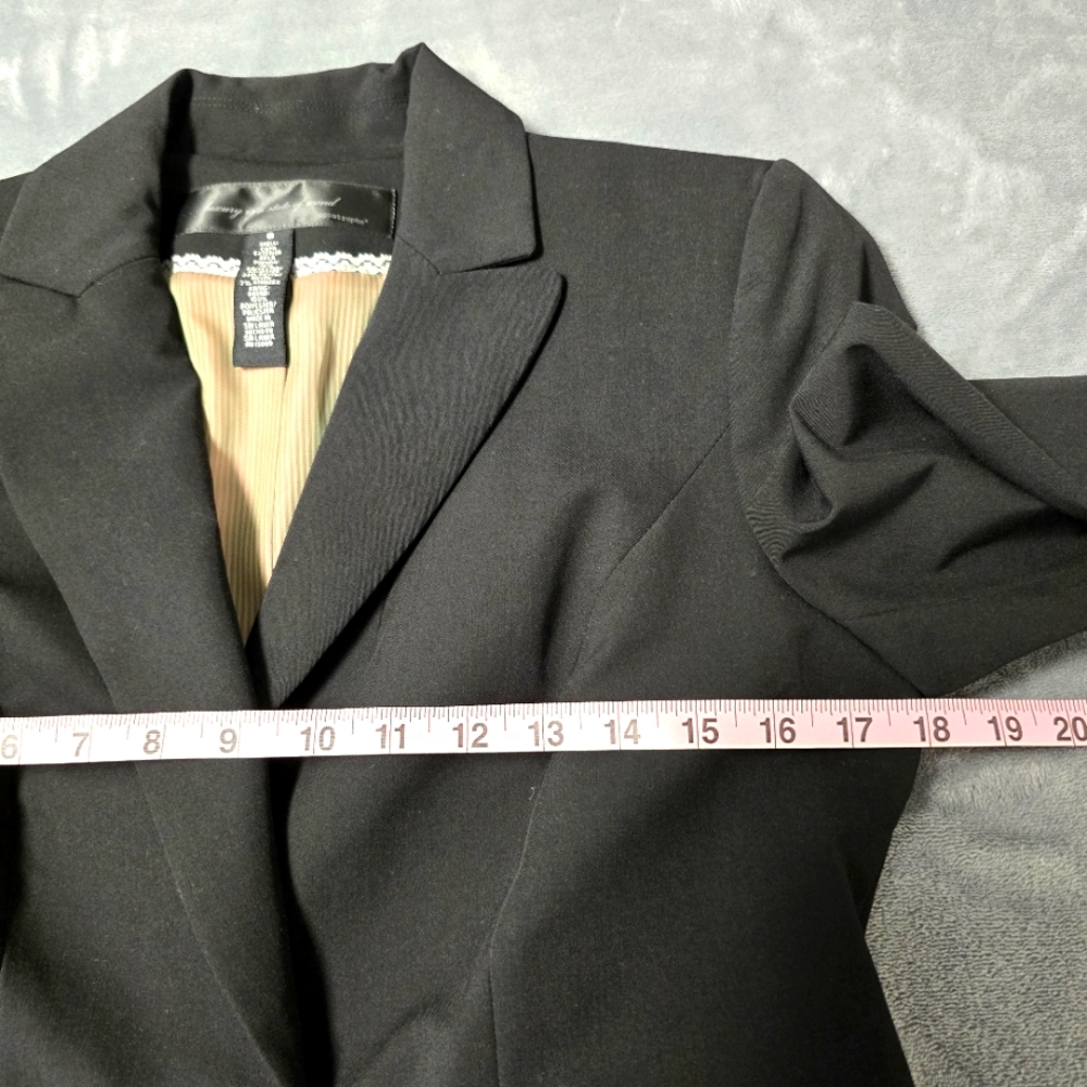 Apostrophe Black Womens Blazer Size 6 Office Siren Corpcore Business Professiona - Picture 10 of 13